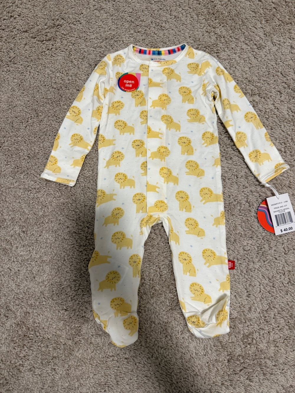 Magnetic Me Modal Lion Print Footie (Pride and Joy)